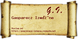 Gasparecz Izméne névjegykártya